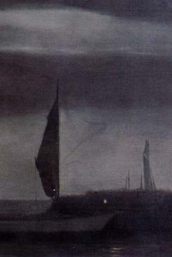 Segelschiff im Nebel